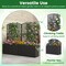 58” Raised Planter Box with Trellis Outdoor Wicker Garden Bed